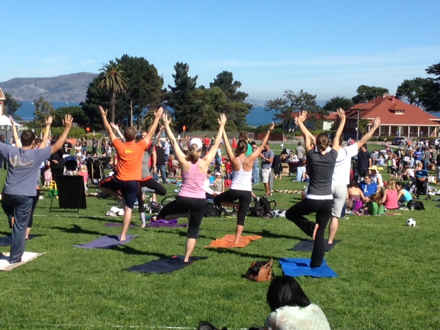 Yoga on Main Parade Lawn