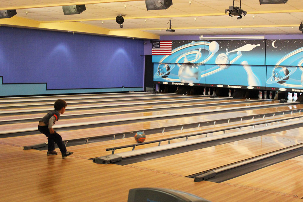 Child bowling