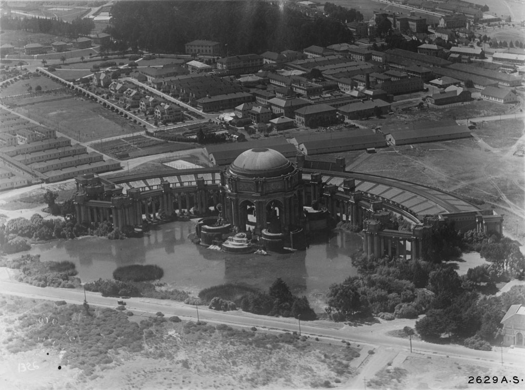 Warehouses behind Palace of Fine Arts