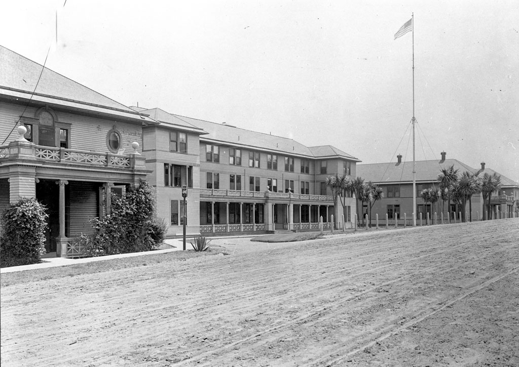 Front exterior view of the hospital administration building