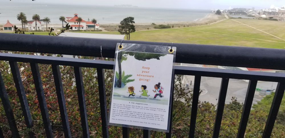 Storywalk sign at Crissy Field