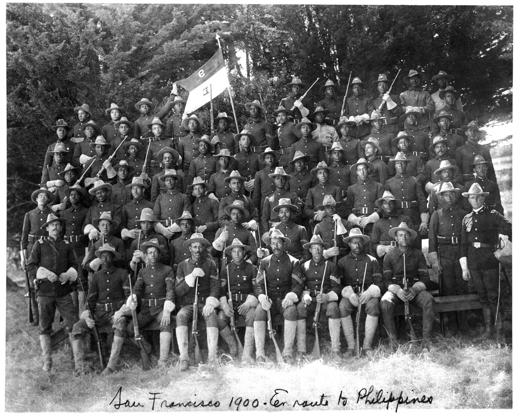 Troop E, 9th Cavalry in 1900. Image courtesy U.S. Army Military History Institute at Fort Carlisle, George B. Pritchard Collection.