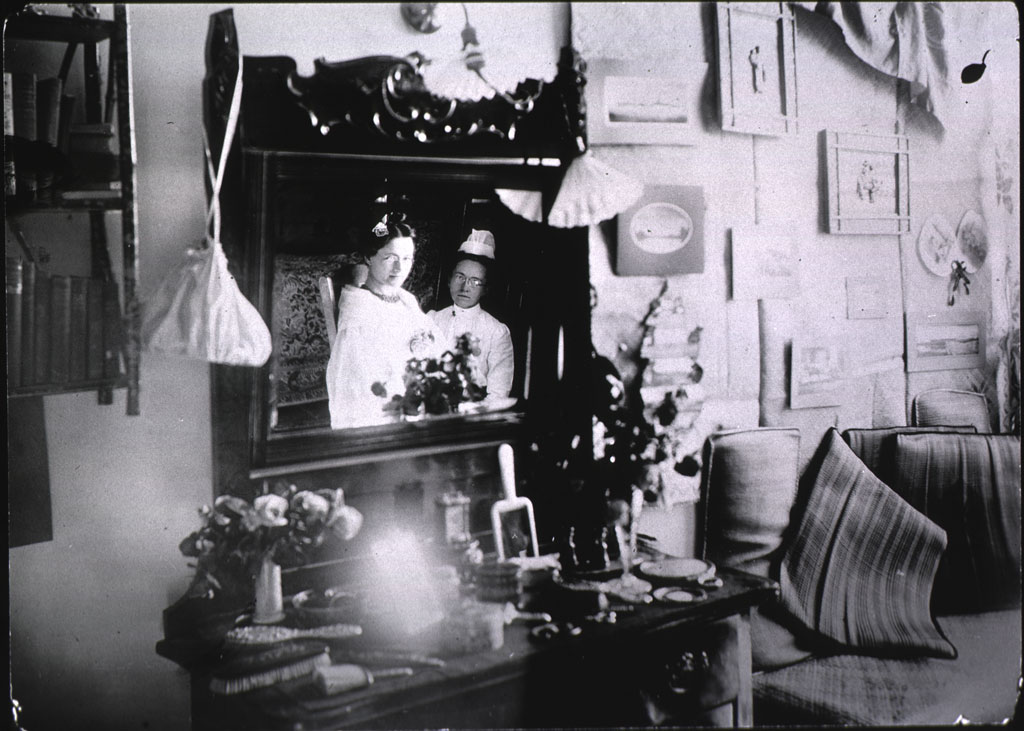 A couple female nurses in their quarters