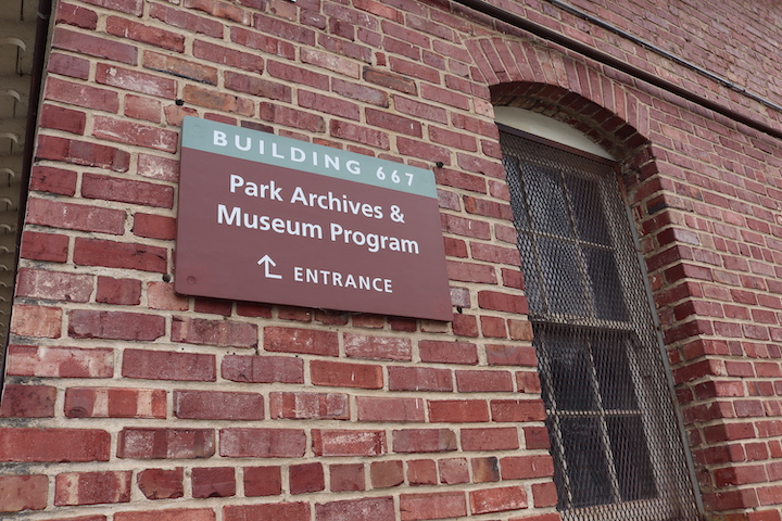 Park Archives sign on brick wall