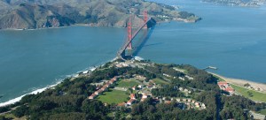 Aerial view of Fort Winfield Scott