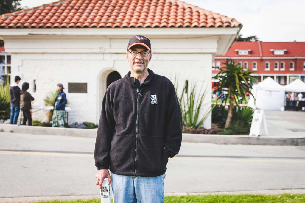 Mike Steiner standing in front of the powder magazine where Tree Fall is housed.